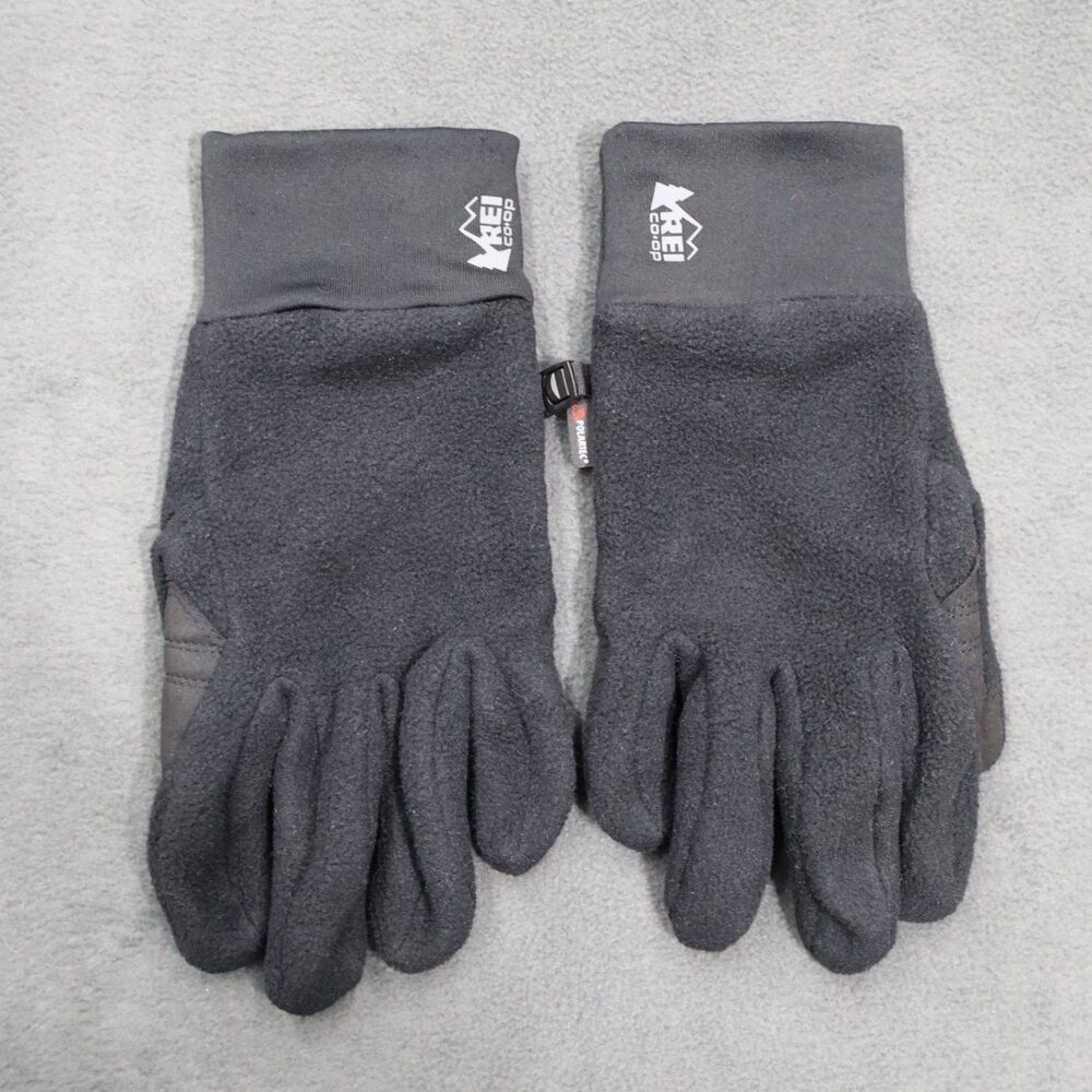 REI Co-op‎ Mens Polartec Fleece Gloves Size L Gray Winter Outdoor